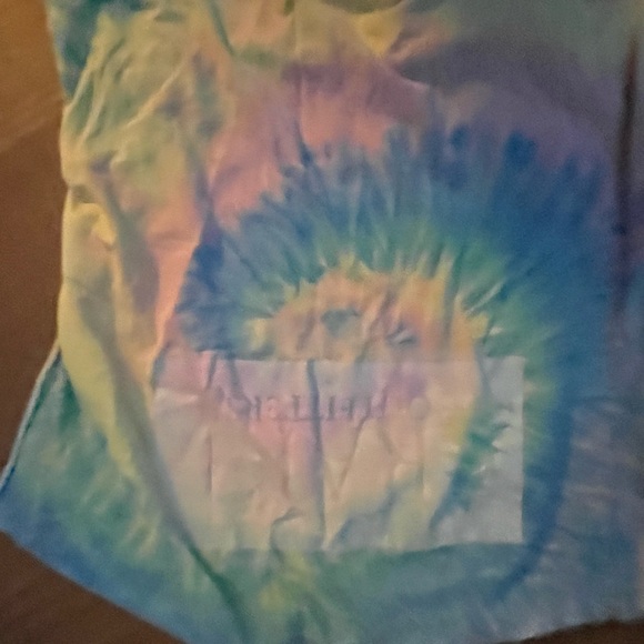 Tie-dye rainbow shirt made into tank - Picture 1 of 3